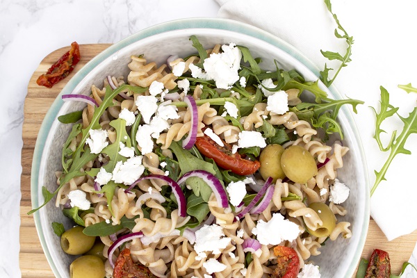 Pastasalade met geitenkaas