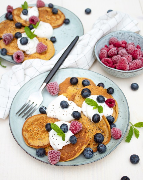 Gezonde pompoen pannenkoeken