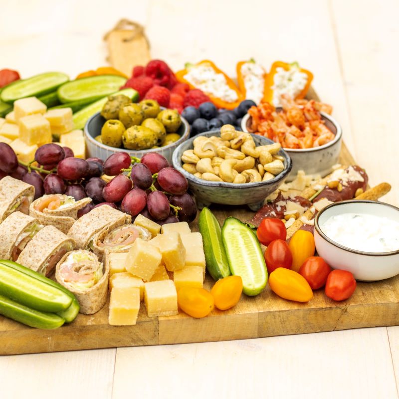 Gezonde borrelplank