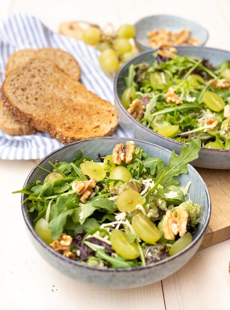 Salade druiven walnoten