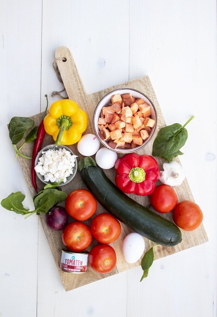 Shakshuka spinazie