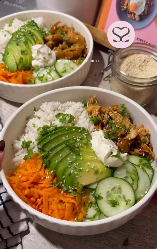 Pokebowl kip teriyaki